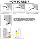 4 Pcs Iron Furniture Mover Tool Set