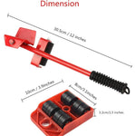 4 Pcs Iron Furniture Mover Tool Set