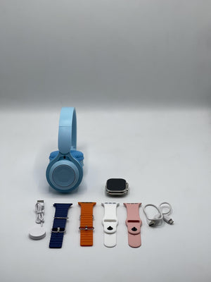 Ultra 2 Smart Watch with 4 Strips & P47 Headphones (Free Gift)