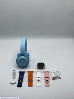Ultra 2 Smart Watch with 4 Strips & P47 Headphones (Free Gift)