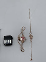 Smart Watch With 2 Strips + Analogue Watch and Bracelet for Ladies