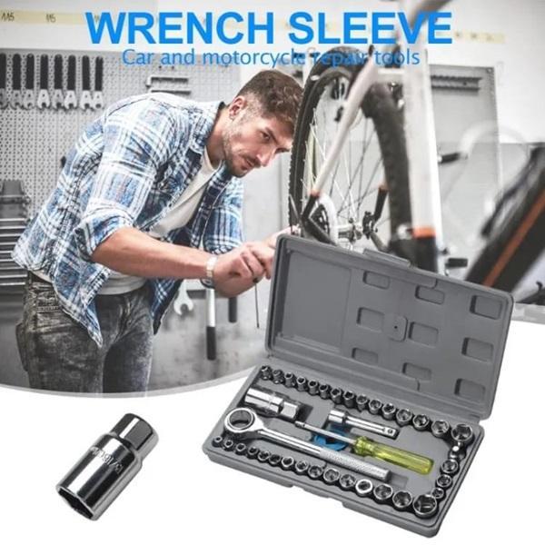 Stainless Tool Kit for Car & Bike | 40 Pcs