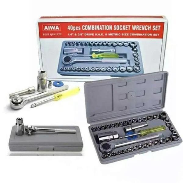 Stainless Tool Kit for Car & Bike | 40 Pcs