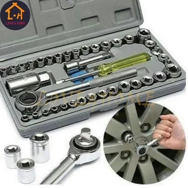 Stainless Tool Kit for Car & Bike | 40 Pcs