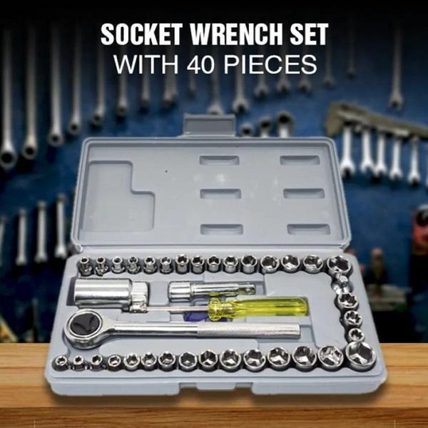 Stainless Tool Kit for Car & Bike | 40 Pcs